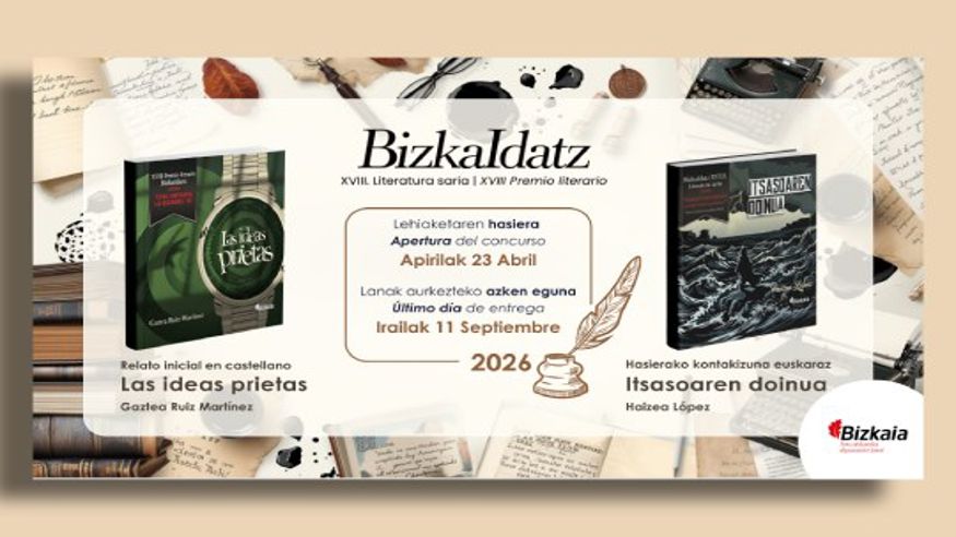Premio Literario BizkaIdatz 2026 Imagen de portada