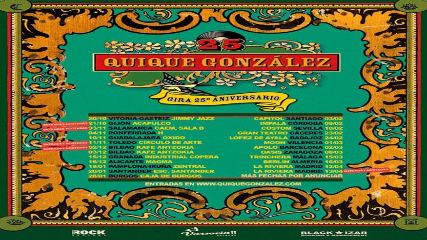 Otros música - Música / Conciertos - Música / Baile / Noche -  QUIQUE GONZÁLEZ - Gira 25º Aniversario - CORDOBA