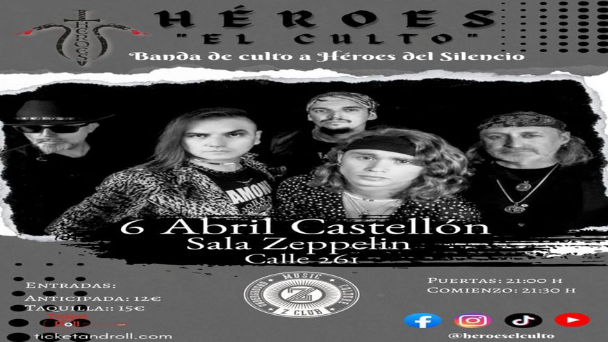Otros espectáculos - Música / Conciertos - Pop, rock e indie -  EL CULTO Tributo a Héroes dle Silencio - CASTELLON DE LA PLANA