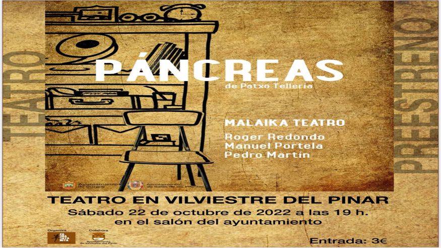 Otros cultura y arte - Cultura / Arte - Teatro -  Teatro “PÁNCREAS con MALAIKA TEATRO - VILVIESTRE DEL PINAR