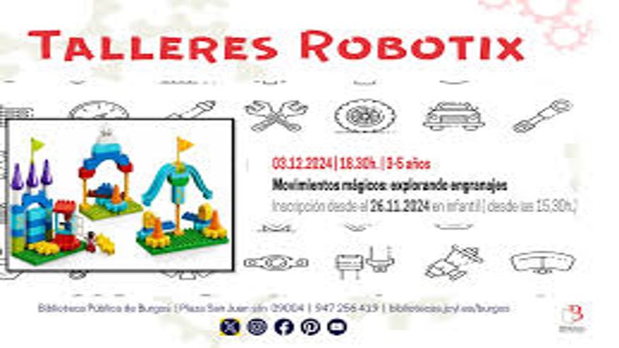 Talleres - Infantil / Niños -  Taller "Movimientos mágicos: explorando engranajes” con Robotix - BURGOS