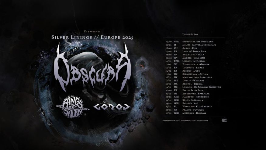 Música / Conciertos - Pop, rock e indie -  OBSCURA + RINGS OF SATURN + GOROD - BILBAO