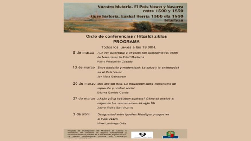 Conferencia - Museos y monumentos -  Programa del ciclo de conferencias "Nuestra historia. El País Vasco y Navarra entre 1500 y 1850" - VITORIA-GASTEIZ