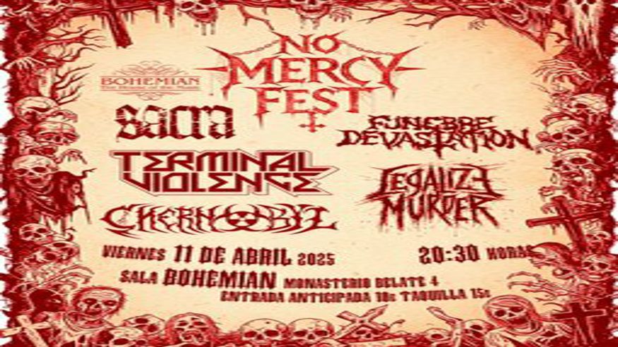 Música / Conciertos - Música / Baile / Noche - Pop, rock e indie -  No Mercy Fest | SACRA & FUNEBRE DEVASTATION & TERMINAL VIOLENCE & LEGALIZE MURDER & CHERNOBYL - PAMPLONA/IRUÑA