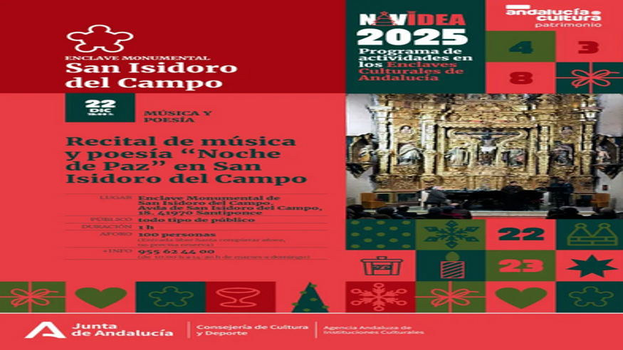 Lectura, escritura y poesía - Otros música -  Navidea 2025: 'Recital de música y poesía "Noche de Paz"' en E.M. San Isidoro del Campo en Navidad - SEVILLA