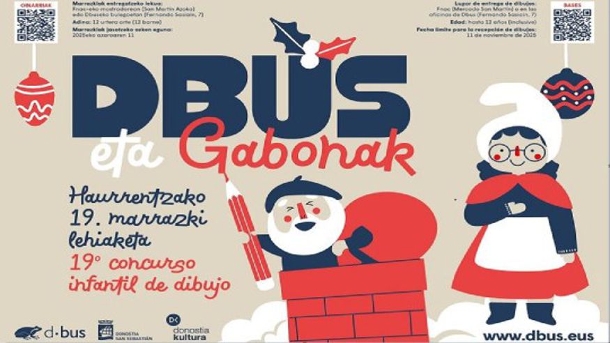 Pintura, escultura, arte y exposiciones -  "Gabonetako Dbus marrazki lehiaketa 2025" - DONOSTIA / SAN SEBASTIAN