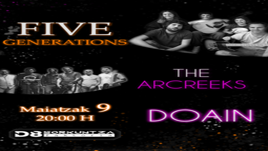 Música / Conciertos - Pop, rock e indie -  FIVE GENERATIONS + THE ARCREEKS - BILBAO