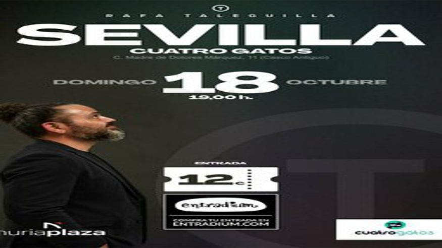 Música / Conciertos -  Rafa Taleguilla en Cuatro Gatos 18 Octubre 2026 - SEVILLA