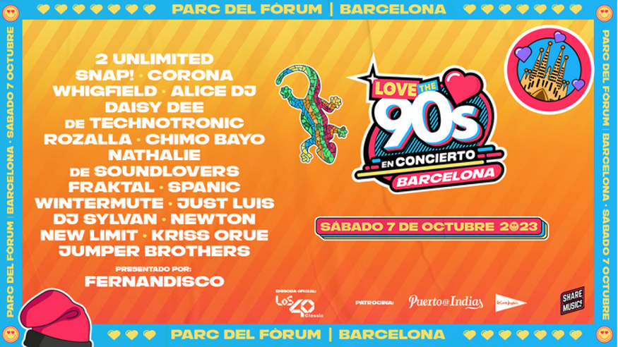 Música / Conciertos - Noche / Espectáculos - Pop, rock e indie -  LOVE THE 90’s - BARCELONA