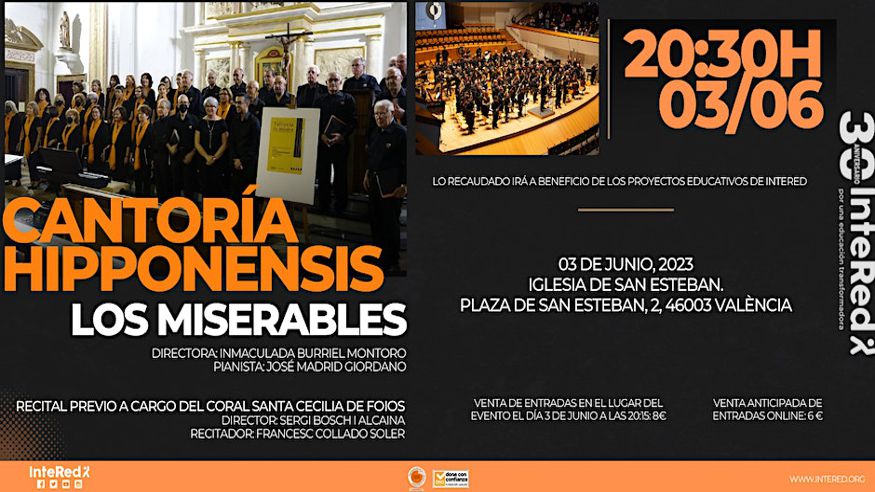 Música / Conciertos -  Concierto solidario "Los Miserables" - Cantoría Hipponensis - VALÈNCIA