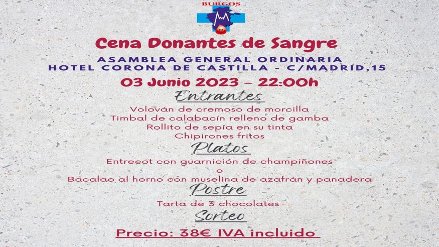 Sociedad -  Cena Hermandad de Donantes de Sangre de Burgos - BURGOS