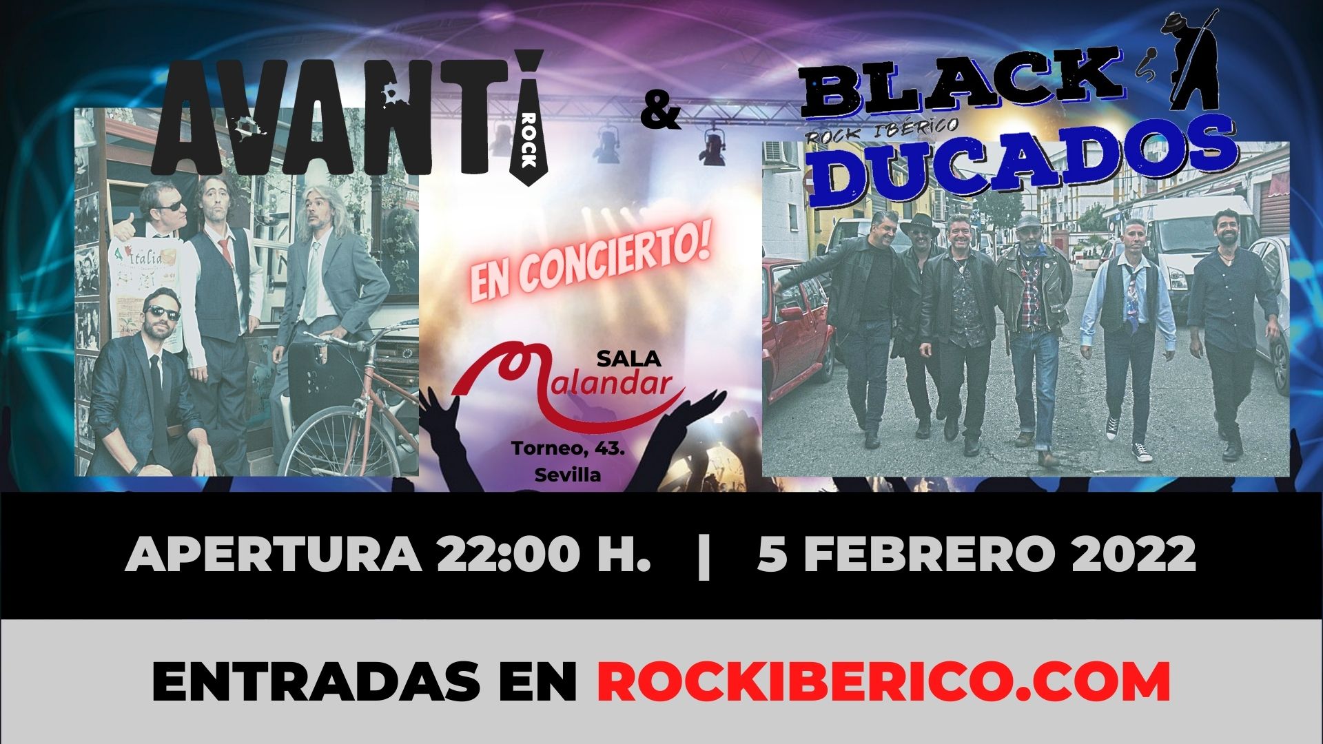Música / Conciertos - Noche / Espectáculos - Pop, rock e indie -  AVANTI + BLACK DUCADOS - SALA MALANDAR - SEVILLA
